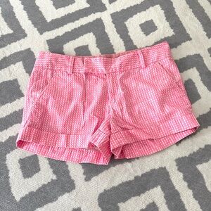 Lilly Pulitzer pink gingham Barclay shorts size 8